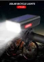 Соларен фар за велосипед с 3*T6 диода, сирена 120dB, 3000Lm, снимка 16