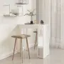 vidaXL Бар маса с рафт, бяла, 102x50x103,5 см, инженерно дърво, снимка 6
