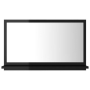 vidaXL Огледало за баня, черен гланц, 60x10,5x37 см, ПДЧ(SKU:804569