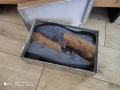 Нови дамски сини лоуфъри с естествен пух, снимка 9
