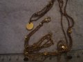 НЕЖНО ПОЗЛАТЕНО ВИНТИДЖ АРТ КОЛИЕ от БЛАГОРОДНА НЕРЪЖДАЕМА СТОМАНА СИНДЖИРЧЕ ВЕРИЖКА ЛАНЧЕ 29063, снимка 4
