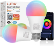 LUTW Интелигентна електрическа LED крушка, E27 с промяна на цвета,съвм. Amazon Alexa,Google Home, 9W