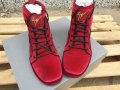 GIUSEPPE ZANOTTI Red Velvet High Top Sneakers Мъжки Велурени Кецове size 41, снимка 7