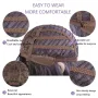 Омбре перука три цвята кафяво-лилаво-сиво с бретон, снимка 6
