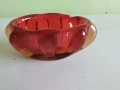 Пепелник от ураново червено стъкло , снимка 4