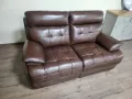 Кафяв кожен комплект дивани две двойки La-z-boy, снимка 7