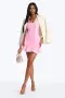 Млечно Розова Мини Рокля - Бранд FASHION NOVA, снимка 4