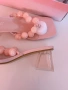 Розови сандали с нисък ток от еко кожа, снимка 4