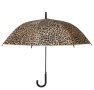 Чадър тип бастун автоматичен полупрозрачен леопардов кафяв 82 см, снимка 2