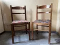 Столове дървени /масив/ с тапицерия на седалката - 8бр , снимка 6