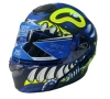 Каска с визьор X-ONE за мотор, скутер, ATV - синя с жълто - М, снимка 1