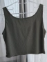 Къс топ без ръкави – маслено зелено, снимка 3