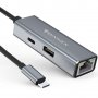 FOINNEX  Lightning към Ethernet 10/100 Mbps адаптер, USB порт и PD порт за зареждане, Plug and Play, снимка 1