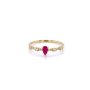 Златен дамски пръстен 1,31гр. размер:56 14кр. проба:585 модел:20235-6, снимка 1 - Пръстени - 42905017