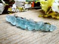 Шнола за коса от матирано стъкло - Морско синьо аквамарин, снимка 1 - Аксесоари за коса - 29186969