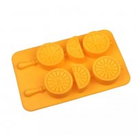 Резени резен плод лимон портокал на шиш ледена близалка силиконов молд форма шоколад гипс лед и др, снимка 8 - Форми - 24593006