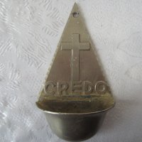 Кредо,  религия,  съд за светена вода с кръст, снимка 2 - Други ценни предмети - 29576551