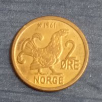 2 йоре (1961) Норвегия , снимка 1 - Нумизматика и бонистика - 38918709