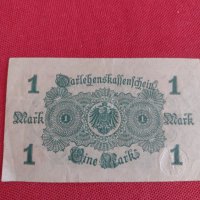 Райх банкнота 1 марка 1914г. Германия уникат за колекционери 28205, снимка 6 - Нумизматика и бонистика - 37144084