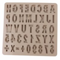2,3 см букви азбука Латиница и числа цифри квадратен силиконов молд форма фондан глина гипс шоколад , снимка 3 - Форми - 31945300