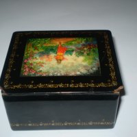 Старинна Руска ръчно рисувана кутия Л. Морозов-Катюша, снимка 9 - Колекции - 35404828