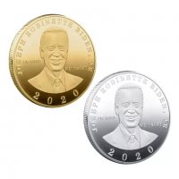 Сребърна монета Джо Байдън-промоция от 22 на 17лв , снимка 1 - Нумизматика и бонистика - 32100303