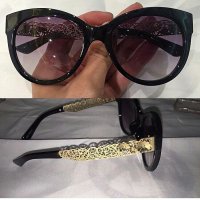Слънчеви очила черни със златни рамки с орнаменти , снимка 2 - Слънчеви и диоптрични очила - 13730482