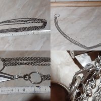 Страхотен голям османски сребърен кюстек с джобно ножче, снимка 7 - Антикварни и старинни предмети - 39505103