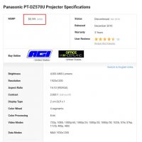 Panasonic PT-DZ570 Projector, снимка 6 - Плейъри, домашно кино, прожектори - 37092021
