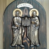 Икона св.св.Петър и Павел, снимка 9 - Дърводелски услуги - 21493329