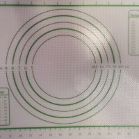 Голяма Разграфена армирана незалепваща прозрачна силиконова подложка за точене печене месене, снимка 1 - Други - 31973657