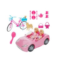 Кукли Бети Mercado Trade, С кабриолет и велосипед, снимка 1 - Кукли - 30781085