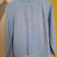Дамска блуза дълъг ръкав синя, снимка 1 - Блузи с дълъг ръкав и пуловери - 40852792