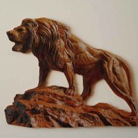 Лъв, ажурна картина по скулптура, снимка 1 - Картини - 31620758