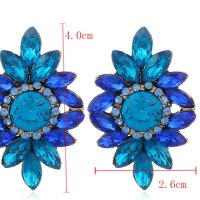 Луксозни висящи обеци с цветни кристали 3 модела, снимка 6 - Обеци - 42345667