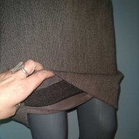 Еластична пола с хастар с висока талия , снимка 2 - Поли - 31157231