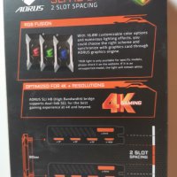 Gigabyte AORUS SLI HB bridge RGB 2 slot   , снимка 2 - Кабели и адаптери - 42275306