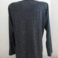 Нова черна блуза на бели точки размер XL, снимка 3 - Блузи с дълъг ръкав и пуловери - 38322800