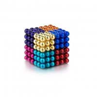 216 Магнитни Топчета (сфери) цветни  5 мм, в метална кутия, снимка 4 - Пъзели - 31426016