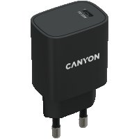 Зарядно за телефон, адаптер CANYON H-20, 1xUSB Type-C, Черен SS30218, снимка 1 - Оригинални зарядни - 40040035