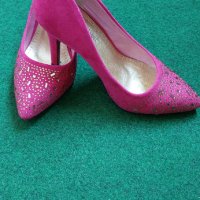 Елегантни розови обувки номер 36, снимка 2 - Дамски обувки на ток - 42257536