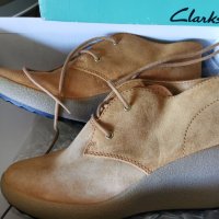 Топли  естетвен велур ,Зимни обувки марка Clarks 170 лв Нови 37 номер, снимка 5 - Дамски обувки на ток - 34923049