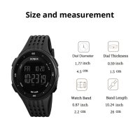 HONHX LED спортен,водоустойчив,дигитален часовник,Reloj Hombre, снимка 6 - Мъжки - 42908623