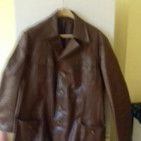 Мъжко сако от изкуствена кожа + тениска, снимка 1 - Сака - 34546260