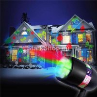 Лазерен коледен прожектор с 12 приставки – SlideShower, снимка 5 - Прожектори - 30873831