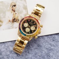 Mъжки часовник Rolex Daytona Cosmograph Rainbow Gold с автоматичен механизъм, снимка 4 - Мъжки - 38212519