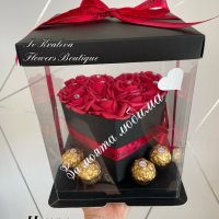 Луксозно сърце в прозрачна кутия -подарък за Свети Валентин , снимка 1 - Подаръци за жени - 44158016
