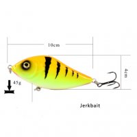 Воблер тип JERKBAIT за риболов на хищни риби– 10 см./45 гр., снимка 3 - Стръв и захранки - 33778990