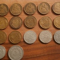 Стари френски не повтарящи се монети от 20,30 и 40-те години, снимка 2 - Нумизматика и бонистика - 42107572