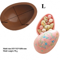 3D Великденско яйце черупка силиконов молд шоколадово за шоколадова изненада пълнене шоколад торта, снимка 7 - Форми - 35823984